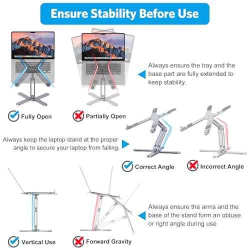 OMOTON 360¡Æ Rotating Laptop Stand Riser for Desk, Ergonomic Foldable Computer Stand Adjustable Height Angles for Collaborative Work, Easy Storage Fit Macbooks,All Laptops up to 16 inches, Space Grey