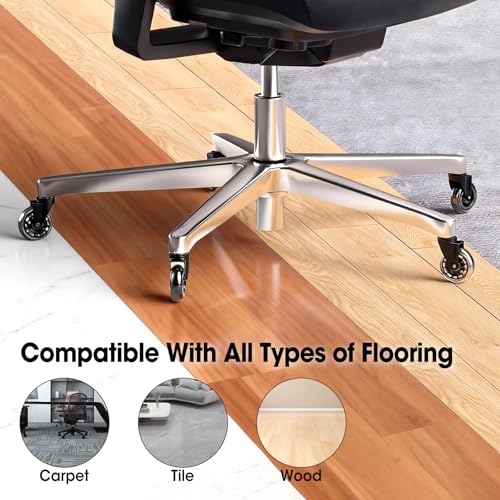 BGUP 10-Pack Office Chair Wheels Heavy Duty Caster Set 7/16" x 7/8" Universal Replacement (Not for IKEA)