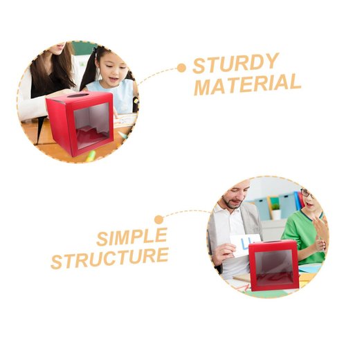 ARTIBETTER 2Pcs Clear Raffle Boxes with Slot Plastic Ticket Container for Fundraising Events Engaging Game for Community Voting and Charity Draws Drawing Storage Bin