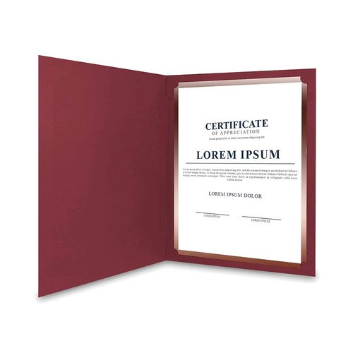 SUNEE Certificate Holders(Burgundy, 30 Packs), Diploma Covers Gold Foil Border, for Letter Size 8.5x11 Certificates, Cardstock, Document Papers