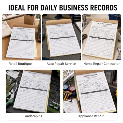 Custom Carbonless Receipt Book with Logo — 2-Part Invoices for Small Business