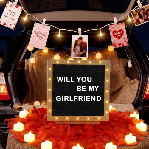 Ceenna Romantic LED Sign - Will You Be My Girlfriend? Black
