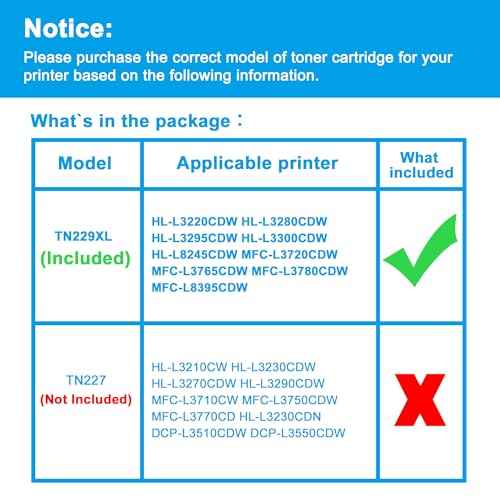 LCL TN229 TN229XL Yellow Toner Cartridge Compatible with Brother TN 229 229XL TN-229XL TN-229 for MFC-L3780CDW HL-L3280CDW HL-L3220CDW MFC-L3720CDW HL-L3295CDW HL- L3300CDW HL-L8245CDW (1-Pack)