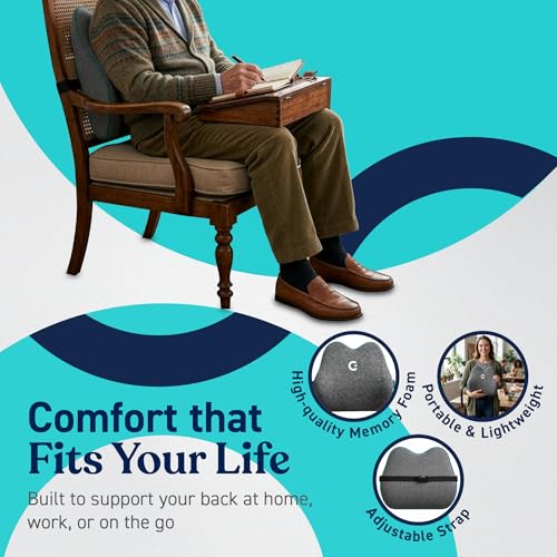 Cubii Cushii V2 17 Inches Lumbar Back Support Cushion for Office Chair — Black