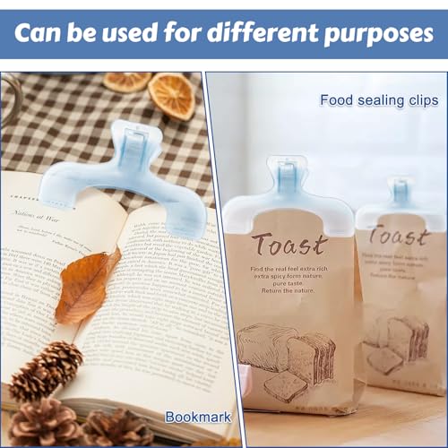 2 Pack Transparent Blue Book Page Holders, Hands-Free Reading Clips for Books & Music Sheets