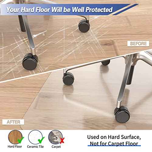 Amyracel Chair Mat for Hardwood Floor, 36¡± x 48¡± Computer Desk Chair Mat, Easy Glide Office Floor Protector Mat for Home Office