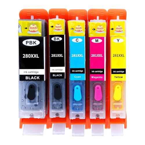 280XL 281XL RefillableInk Cartridges Compatible for TS702 TS702a for PIXMA TR8620 TR8620a TR8520 TS6120 TS6220 TR7520 TS8120 TS8220 TS9120 TS9520 TS9521C