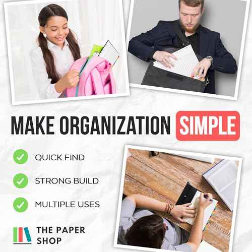 [5 Pack] A-Z Binder Dividers with Tabs A4 | Alphabet Dividers for 3 Ring Binder | Perfect for Organizing Pages in 3 Ring Binder Dividers with tabs, Each Set Includes Tab Dividers | The Paper Shop