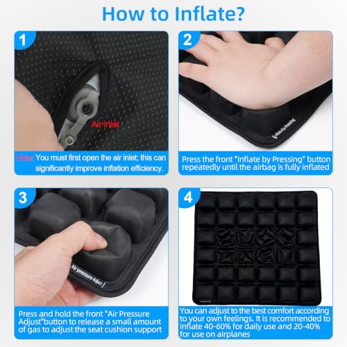 Travel Airplane Seat Cushion for Long Flights – Inflatable Comfort Pad