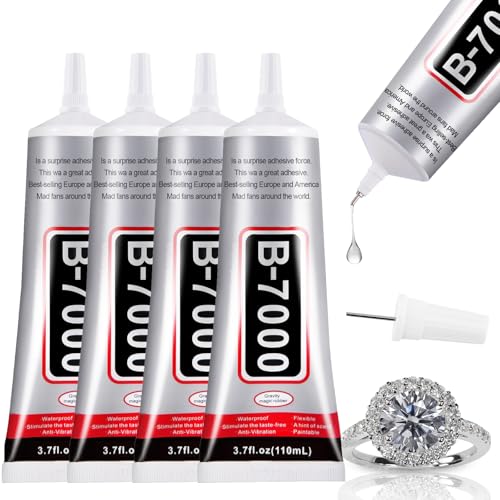 Navona 4 Pack 110ml B7000 Clear Rhinestone Glue for Jewelry Making & Crafts (Variation: THIS LISTING 4)