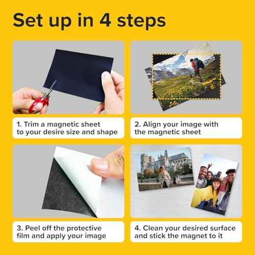 Strong Magnetic Sheets with Adhesive Backing ? (4x6/10x15cm, 10 Pack) Flexible Magnets, Perfect for Custom Photo Magnets, Refrigerator Magnet, DIY Projects, Crafts, Scrapbooking and School Supplies