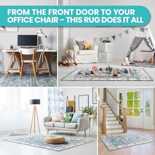 Office Chair Mat for Hardwood Floor -Heavy-Duty Floor Mat for Office Chair, Scratch-Resistant and Non-Slip Computer Chair Mat, Wood and Tile Protection for Office & Home, White 48" x 60"