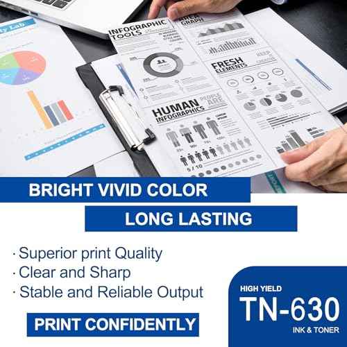 1 Pack TN630 TN-630 Black Toner Cartridge Compatible TN630 Replacement for Brother HL-L2300D L2305W L2315DW L2320D L2360DW MFC-L2680W L2685DW L2700DW L2705DW L2707DW L2740DW DCP-L2540DW L2520DW Printe