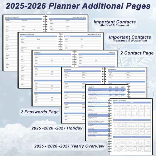 Monthly Planner 2025-2026 (7.4'' x 9.6''), 18 Months Calendar Planner from Jul 2025-Dec 2026, 2025 Agenda with Pocket, 120GSM Paper, Black