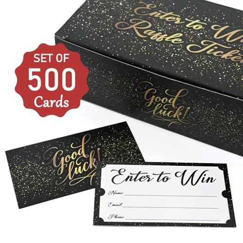 L LIKED 500 Raffle Tickets 3.5"x2"Enter to Win Card Great for Entry Cards Contest,Raffles,Ballot Box, Auction, Fund Raisers, Fairs, Carnivals, and More - with Space for Collect Name Email Phone