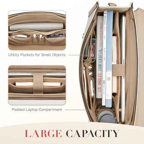 Missnine Laptop Bag 15.6 inch Canvas Messenger Bag for Women Professional Work Bag Shoulder Bag