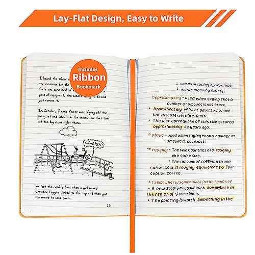 BOSSAND Lined Journal Notebooks, 6 Pack A5 Journals for Writing, 200 Pages 100 GSM Thick Classic Ruled Paper, Hardcover, 8.25 inches x 5.75 inches, 6 Colors