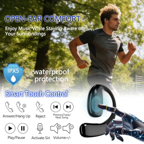 HAAMAANII Black AI Translator Earbuds 165 Languages Real-Time, 13 Offline Packs, IPX5 Waterproof