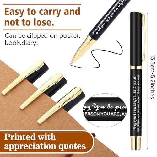 Booson 20 Pcs Employee Appreciation Gifts Inspirational Leather Notebooks Bulk Encouragement Journals Motivational Ballpoint Pens Thank You Gifts for Nurse Teacher Coworker Women Men
