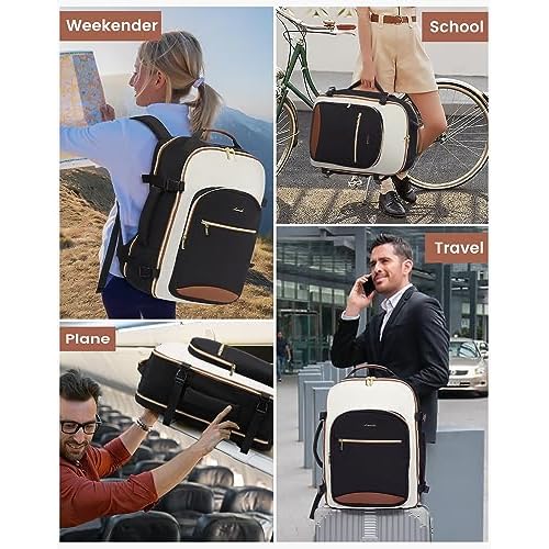 LOVEVOOK Large Travel Backpack for Women & Men, 40L Carry on Backpack for Airplanes, TSA Personal Item Travel Bag fits 17" Laptop, Waterproof Travel Essentials Airline Approved with 3 Packing Cubes
