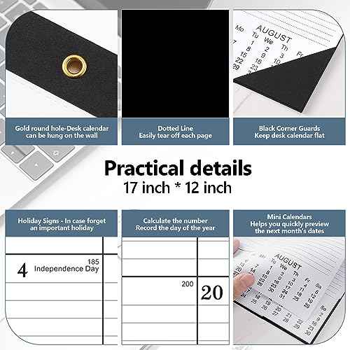 Desk Calendar 2025-2026,3 PACK-Calendar 2025-2026,July 2025 to Dec 2026,18 Months Desk Calendar with First Layer PVC