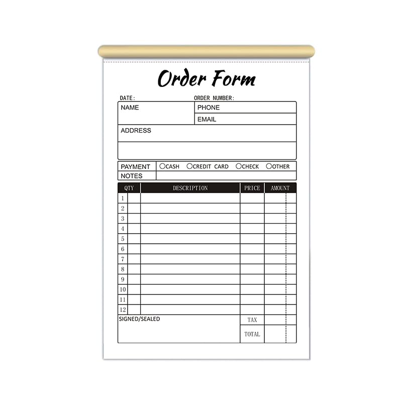 2-Part Carbonless Invoice Book with 50 Sheets - A5 (8.3 x 5.5 in) White/Yellow