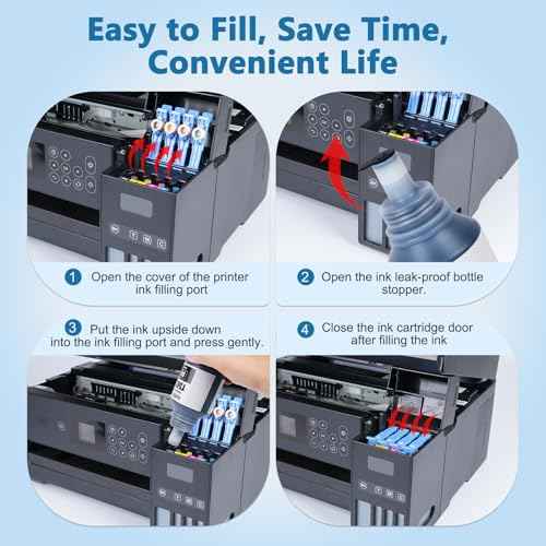 502 Ink Refill Bottles ET-2850 ET-3850 ET-4850 ET-15000 502 Ink Compatible for ET 2850 ET 3850 ET-4760 ET-2760 ET-3830 ET 4850 ET 15000 ET-3843 ET-2980 ET-3950 4950 3750 Printer