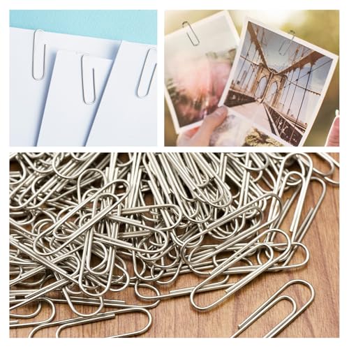 DENGXINWEI 350 Pcs Paper Clips & Binder Clips Set, Black - Assorted Sizes