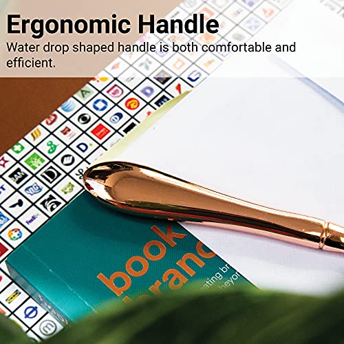 Uncommon Desks Rose Gold Edge Letter Opener Knife - Pack of 1, Safe & Elegant Office Tool