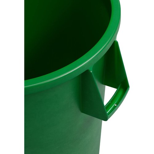 SPARTA Bronco 20 Gallon Trash Can, Thick Polyethylene Bin, NSF Certified Waste Container with Top Handles, Bottom Handholds, Reinforced Base and Stackable, LLDPE, 20 Gallon, Green