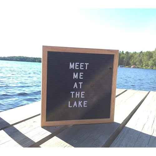 10 x 10 inch Felt Board Felt Letter Board Sign, Message Board Word Board Letter Boards Sign Bulletin Board Letters, Pregnancy Announcements Baby Announcement Sign (Black)