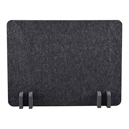 Stand Up Desk Store ReFocus Raw Noise and Distraction Reducing Freestanding Acoustic Desk Divider Mounted Privacy Panel (Anthracite Gray, 20.9" x 16")