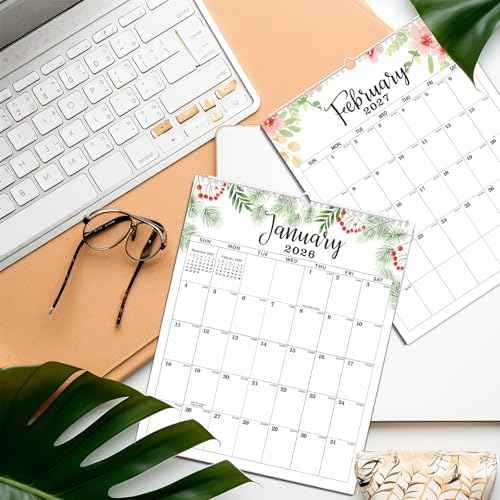 2026 Wall Calendar, 18 Months Calendar, Jan. 2026 - June 2027, 11.8' x 14.6'', Desk Calendar 2026 with Large Blocks, Twin-Wire Binding, Ideal 2026 Calendar for Home, Office, Classroom, or Business Planning