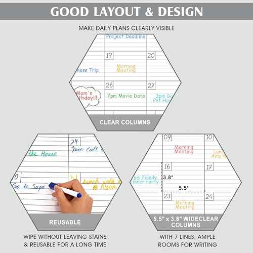 Large Dry Erase Calendar for Wall - Undated 1 Month Big Wall Calendar, 40" x 30", Erasable & Reusable Laminated Calendar Max with 8 Round Stickers, Great Layout Wall Calendar Dry Erase for Home, Office and School