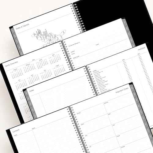 Blue Sky 2026 Monthly Planner Calendar, January 2026 - December 2026, 8" x 10", Monthly Layout, Flexible Cover, Silver Wirebound, Laminated Tabs, Enterprise