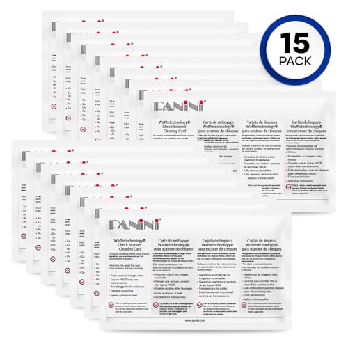 Waffletechnology Check Scanner Cleaning Cards 15 Pack for Panini Devices