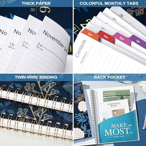 2026 Planner - 2026 Planner Weekly and Monthly, 2026 Calendar Planner, Jan 2026 - Dec 2026, 8.5" x 11", Monthly Tabs, Twin-Wire Binding, Holidays, Back Pocket, Habit Tracker