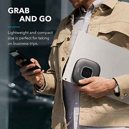 Anker PowerConf Speakerphone, Zoom Certified Conference Speaker with 6 Mics, 360¡Æ Enhanced Voice Pickup, 24H Call Time, Bluetooth 5.3, USB C, Compatible with Leading Platforms for Personal Workspaces