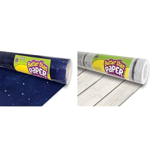 Teacher Created Resources Night Sky Better Than Paper Bulletin Board Roll & White Wood Better Than Paper Bulletin Board Roll