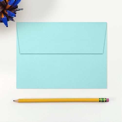 LUXPaper A7 Invitation Envelopes - Peel & Press | 5.25" x 7.25" | Seafoam Blue | 80lb Text | 500 Count