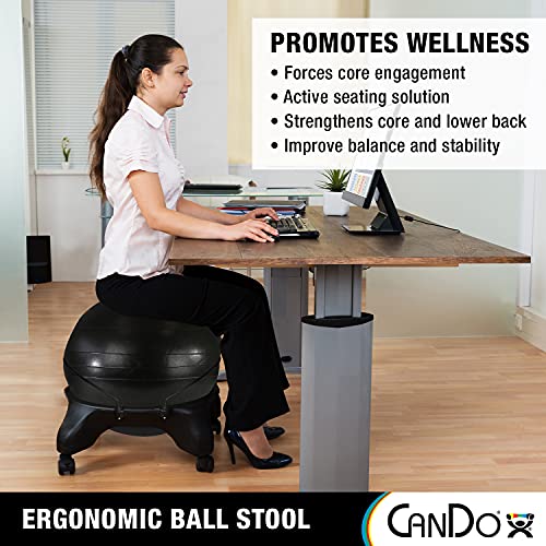 CanDo Ball Chair Inflatable Ergonomic Active Seating with Air Pump – 50 cm Adult Size