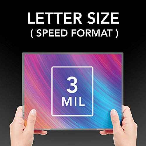 GBC Laminating Sheets, Thermal Laminating Pouches, Letter Size, 3Mil, Speed Format, EZUse 100 Pack (3200715)