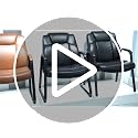Big & Tall Leather Office Chair 500lb Capacity with Bonded PU Upholstery - No Wheels Reception Desk Chair