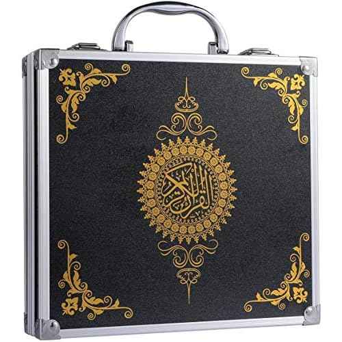 Digital Holy Quran Pen Exclusive Word-by-Word Function for Kid and Arabic Learner Downloading Many Reciters and Languages Digital Qu'ran Talking Pen 5 Small Books Metal Box for Ramadan Gift
