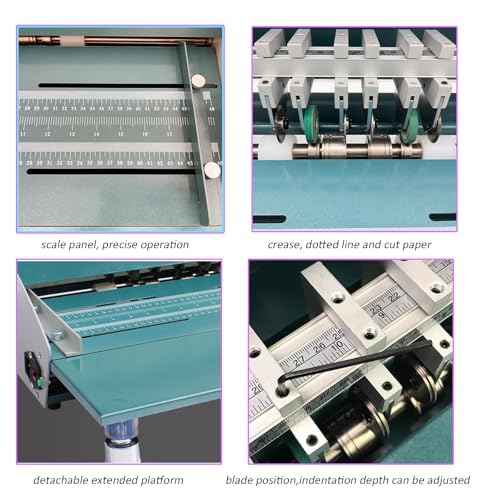 INTBUYING Electric Paper Creasing Machine 110V 3 in 1 Creaser with Extend Bench 18 Inch Paper Creaser Folding Machine