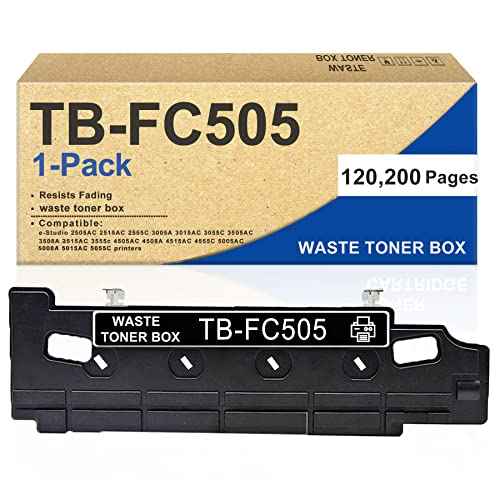 TB-FC505 TBFC505 Waste Container 1 Pack - Compatible TBFC505 TBFC50 TB-FC50 Waste Toner Box Replacement for Toshiba e-Studio 2505AC 2515AC 2555C 3005A 3015AC 3055C 3505AC 3508A 3515AC 3555c Printers