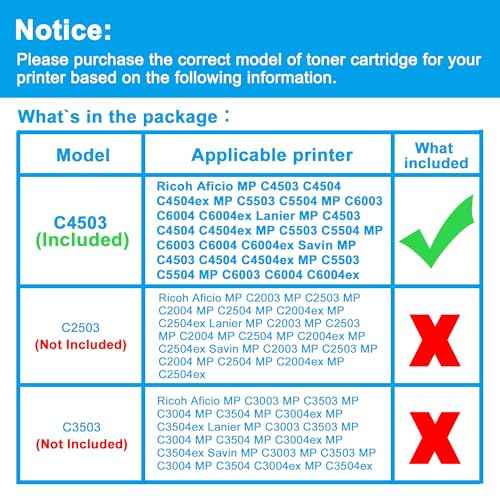 LCL Compatible Toner Cartridge Replacement for Ricoh 841851 for Ricoh MP C4503 MP C4504 MP C4504ex MP C5503 MP C5504 MP C6003 MP C6004 MP C6004ex Printer (1-Pack Magenta)