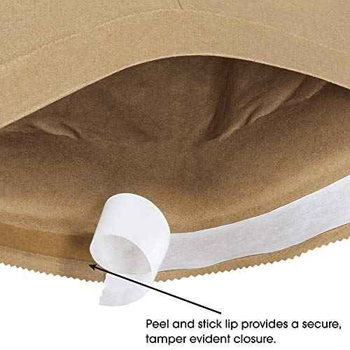 Aviditi Kraft Self-Seal Padded Mailers, #6, 12 1/2" x 19", Kraft Brown, Peel and Seal Closure, Fiber Cushioned Envelopes for Protecting Items During Shipping and Mailing, Case of 25