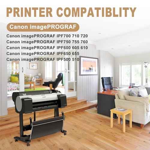 PFI-102 Compatible Canon PFI102 PFI102MBK PFI102BK PFI102C PFI102M PFI102Y Ink Cartridge Replacement for ImagePrograf iPF500 510 600 605 610 650 655 700 710 720 750 755 760 765 (6-Pack)