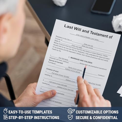 Last Will and Testament Kit 2026 – Estate Planning Forms, DIY Kit with Codicil & Guide
